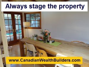 Always stage the property